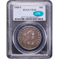 1806/5 Draped Bust Half Dollar (50c) Large Stars Obverse Slab Image