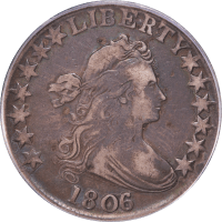 1806/5 Draped Bust Half Dollar (50c) Large Stars Obverse Image