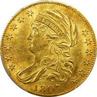 1807 Capped Bust Gold Half Eagle ($5) Obverse Image