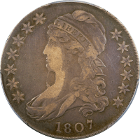 1807 Capped Bust Half Dollar (50c) Bearded Goddess  Obverse Image
