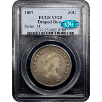 1807 Draped Bust Half Dollar (50c) Obverse Slab Image