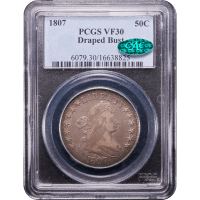 1807 Draped Bust Half Dollar (50c) Obverse Slab Image