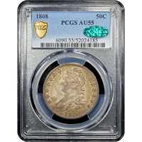 1808 Capped Bust Half Dollar (50c) Obverse Slab Image