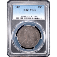 1808 Capped Bust Half Dollar (50c) Obverse Slab Image