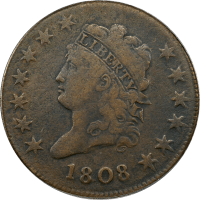 1808 Classic Head Large Cent (1c) Obverse Image