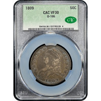 1809 Capped Bust Half Dollar (50c) O-106 SLAB Image