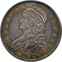 1809 Capped Bust Half Dollar (50c) OGH Obverse Image