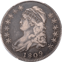 1809 Capped Bust Half Dollar III Edge O-109 Obverse Image