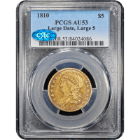 1810 Capped Bust Gold Half Eagle ($5) Large Date, Large 5 Obverse Slab Image