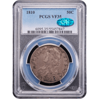 1810 Capped Bust Half Dollar (50c) Obverse Slab Image