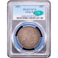 1811 Capped Bust Half Dollar (50c) Large 8 Obverse Slab Image