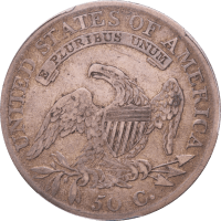 1811 Capped Bust Half Dollar (50c) Large 8 Reverse Image