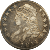 1811 Capped Bust Half Dollar (50c) Large 8 OBVERSE Image