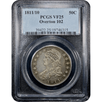 1811/10 Capped Bust Half Dollar (50c) O-102 SLAB Image