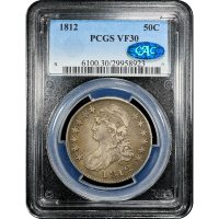 1812 Capped Bust Half Dollar (50c) Obverse Slab Image