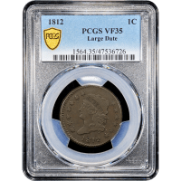 1812 Classic Head Large Cent (1c) Large Date S-289 Obverse Slab Image