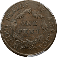 1812 Classic Head Large Cent (1c) Large Date S-289 Reverse Image