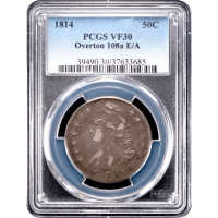 1814 Capped Bust Half Dollar (50c) E/A Obverse Slab Image