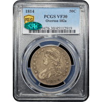 1814 Capped Bust Half Dollar (50c) O-102a Obverse Slab Image