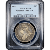 1814 Capped Bust Half Dollar (50c) O-108a E/A Obverse Slab Image