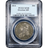 1814 Capped Bust Half Dollar (50c) O-109 Obverse Slab Image