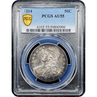 1814 Capped Bust Half Dollar (50c) Obverse Slab Image