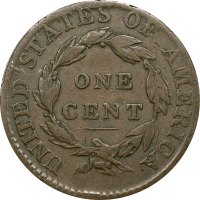 1814 Classic Head Large Cent (1c) Plain 4 Reverse Image