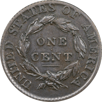 1814 Classic Head Large Cent (1c) Plain 4 S-295 Reverse Image