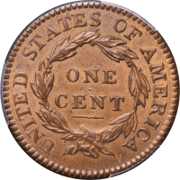 1816 Coronet Large Cent (1c) Newcomb 2 REVERSE Image