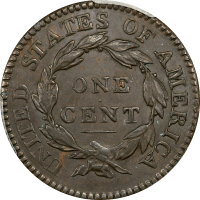 1816 Coronet Large Cent (1c) Reverse Image