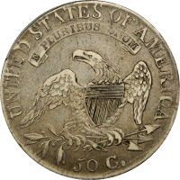 1817 Capped Bust Half Dollar (50c) O-106a Single Leaf  Reverse Image