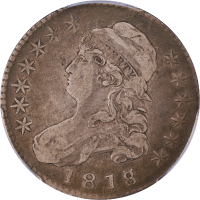 1818/7 Capped Bust Half Dollar (50c) Large 8 Obverse Image