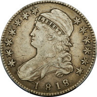 1818/7 Capped Bust Half Dollar (50c) Small 8 OBVERSE Image