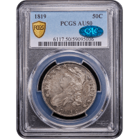 1819 Capped Bust Half Dollar (50c) Obverse Slab Image