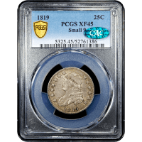 1819 Capped Bust Quarter (25c) Small 9 Obverse Slab Image