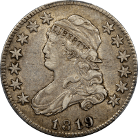 1819 Capped Bust Quarter (25c) Small 9 Obverse Image