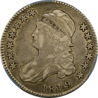 1819/8 Capped Bust Half Dollar (50c) O-102 Large 9 OBVERSE Image