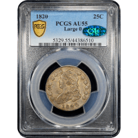 1820 Capped Bust Quarter (25c) Large 0 SLAB Image
