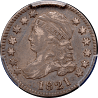 1821 Capped Bust Dime (10c) Large Date Obverse Image
