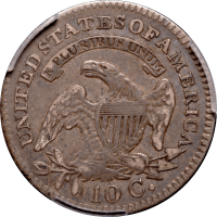 1821 Capped Bust Dime (10c) Large Date Reverse Image