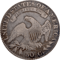 1821 Capped Bust Half Dollar (50c) O-105a Reverse Image
