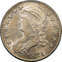 1821 Capped Bust Half Dollar (50c) OBVERSE Image
