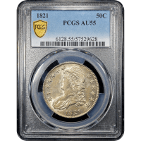 1821 Capped Bust Half Dollar (50c) Obverse Slab Image