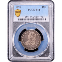 1821 Capped Bust Quarter (25c) Obverse Slab Image