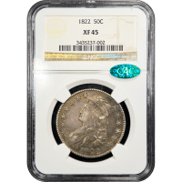 1822 Capped Bust Half Dollar (50c) Obverse Slab Image