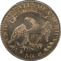 1822 Capped Bust Half Dollar (50c) Overton 108a REVERSE Image