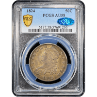 1824 Capped Bust Half Dollar (50c) SLAB Image