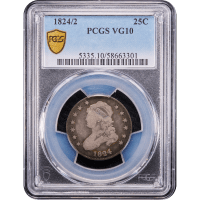 1824/2 Capped Bust Quarter (25c) Obverse Slab Image