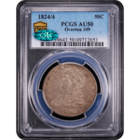 1824/4 Capped Bust Half Dollar (50c) O-109 Obverse Slab Image