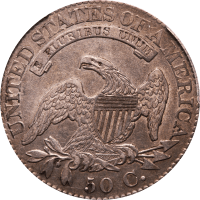 1824/4 Capped Bust Half Dollar (50c) O-109 Reverse Image